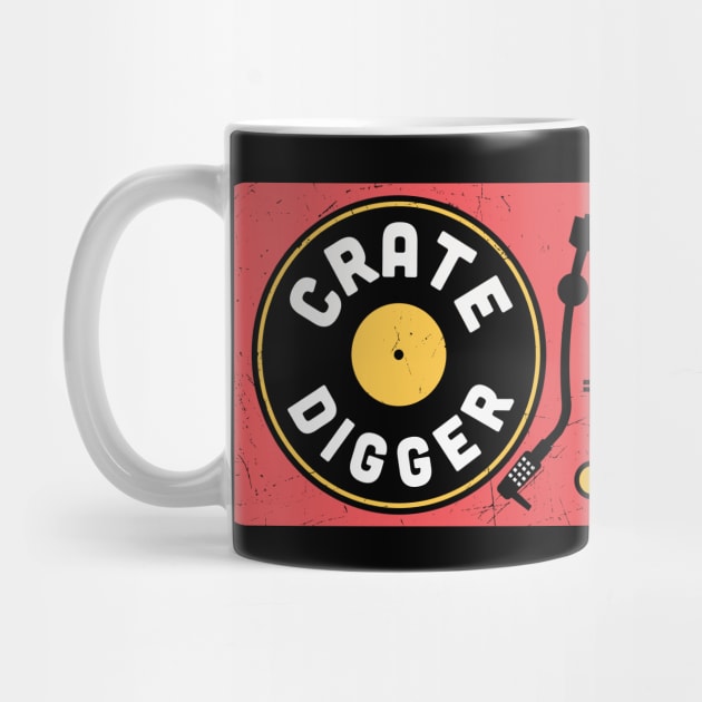 Vintage Crate Digger Turntable // Vinyl Record Collector // Vinyl Junkie Music Lover by SLAG_Creative